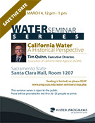 March 4th, 2016 Water Seminar Series Flyer