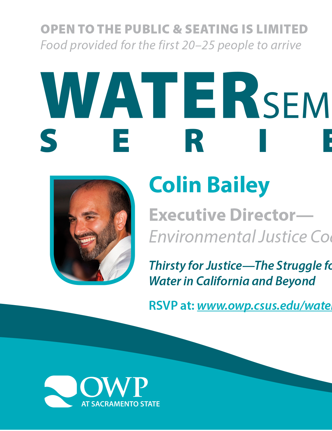 September 28th, 2018 Water Seminar Series Flyer